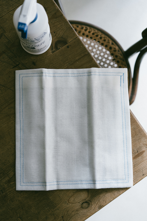 日本製100% 人造絲 (天然素材)藍車線廚房萬用布