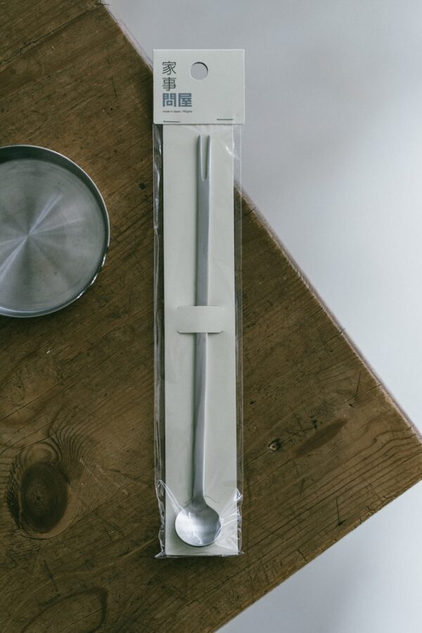 家事問屋日本製304不鏽鋼長柄雙頭調味叉匙