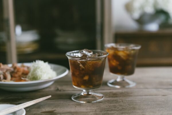 薄透感小高腳夏日玻璃水杯