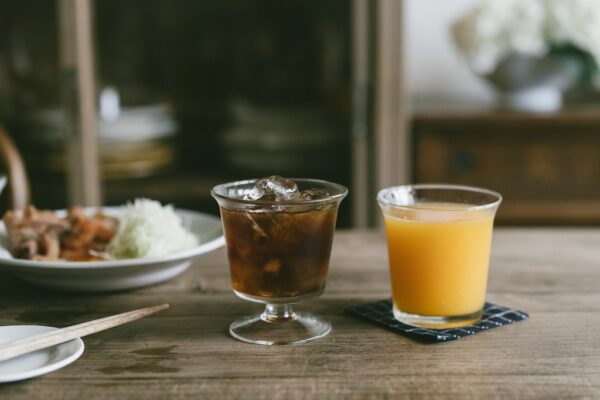 薄透感小高腳夏日玻璃水杯